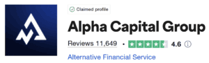 alpha capital group trustpilot score