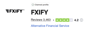 fxify trustpilot review score