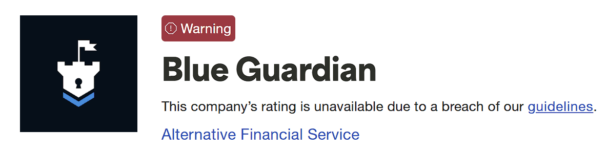 blue guardian trustpilot score